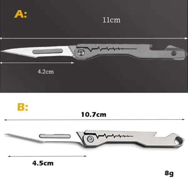 Titanium Alloy 3-in-1 Survival Folding Knife - Image 5