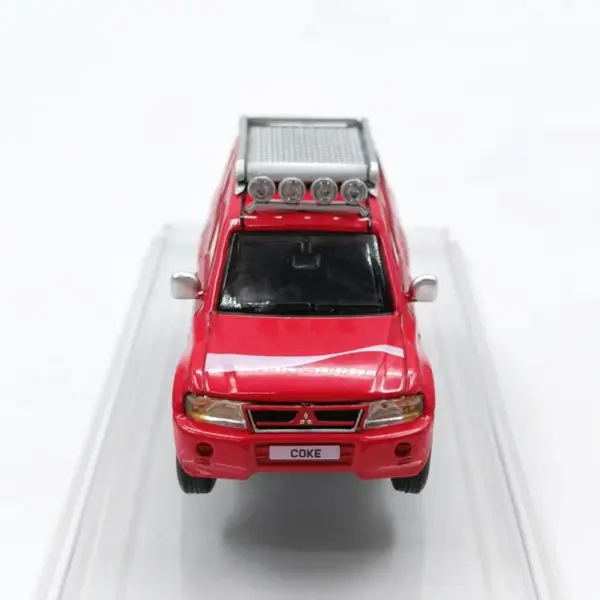 Diecast Alloy 1:64 Pajero Red SUV Model - Image 5