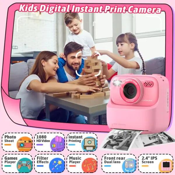 Kids Instant Print Camera with Dual Lens 32G - Image 2