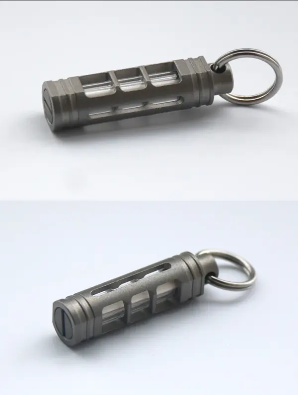 Luminous Titanium Alloy Signal Light Keychain - Image 5