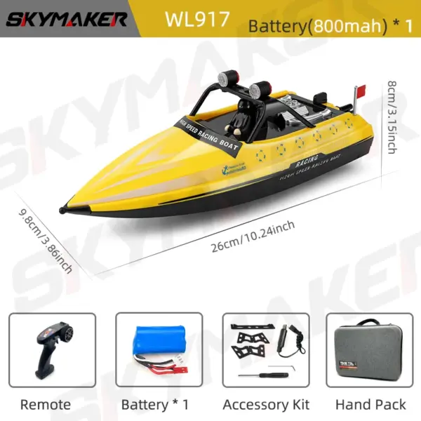 Wltoys WL917 Mini RC Speedboat with Remote - Image 10