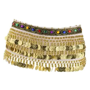 Elegant Velvet Belly Dance Coin Belt with Rhinestones 25 S92657c850a6643f38eae2d2aa04c33e3z 1