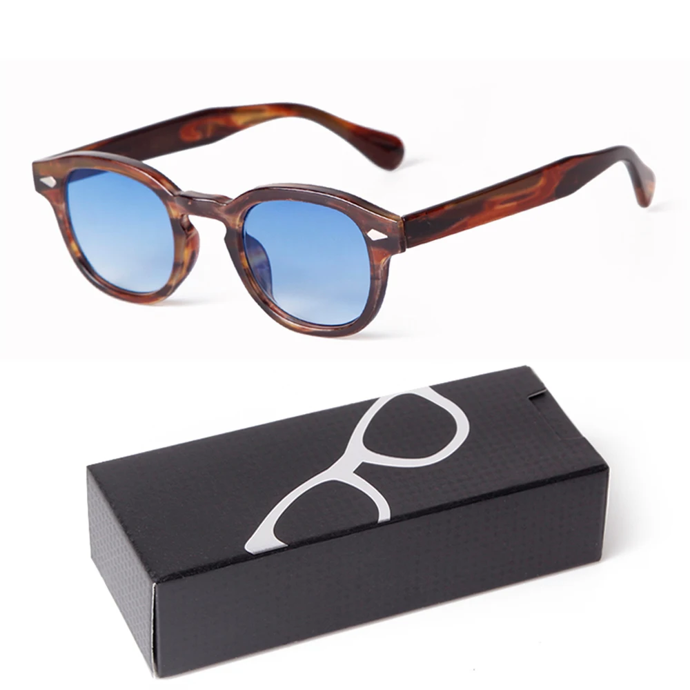 Gradient Blue Round Sunglasses for Adults S22728 8 Gradient Blue Round Sunglasses for Adults S22728 - Image 8