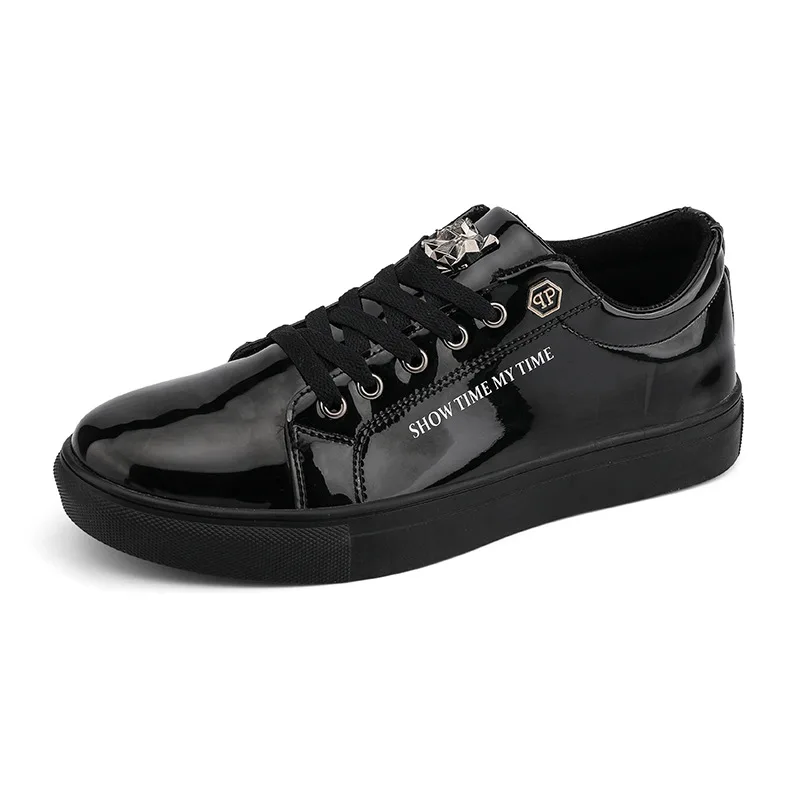 Men's Patent Leather Casual Sneakers 47 7 Men's Patent Leather Casual Sneakers 47 - Image 7