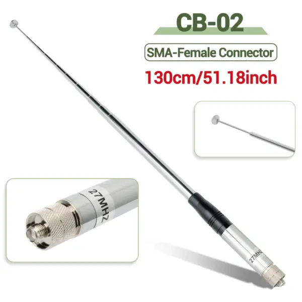 ABBREE 27MHz Telescopic CB Antenna for Handheld Radios - Image 9
