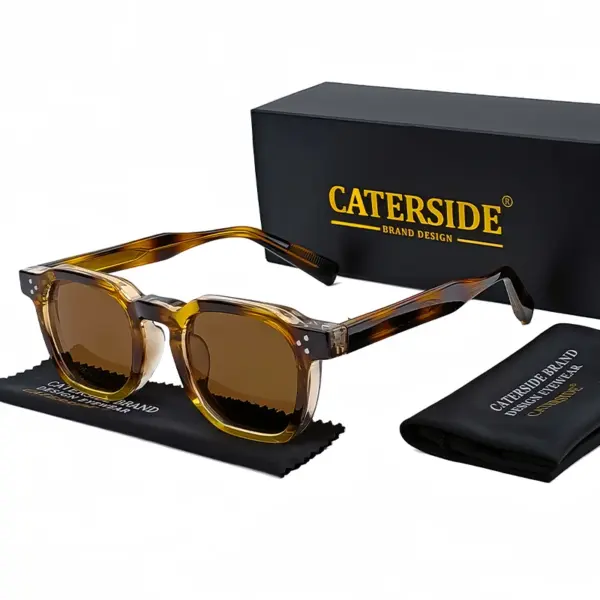 Retro Punk Square Men Sunglasses Model K39769 - Image 22