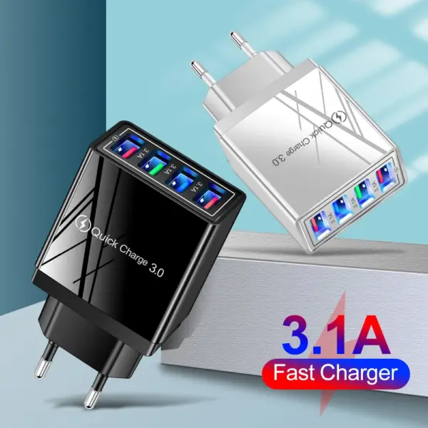 Fast 4-Port USB Charger Quick Charge 3.0 - Image 2