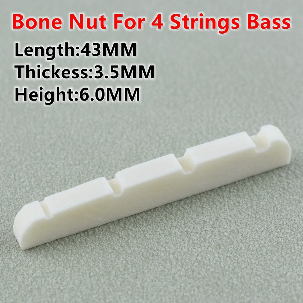 Real Bone Nut for 5 Strings Bass 45MM 7 Real Bone Nut for 5 Strings Bass 45MM - Image 7