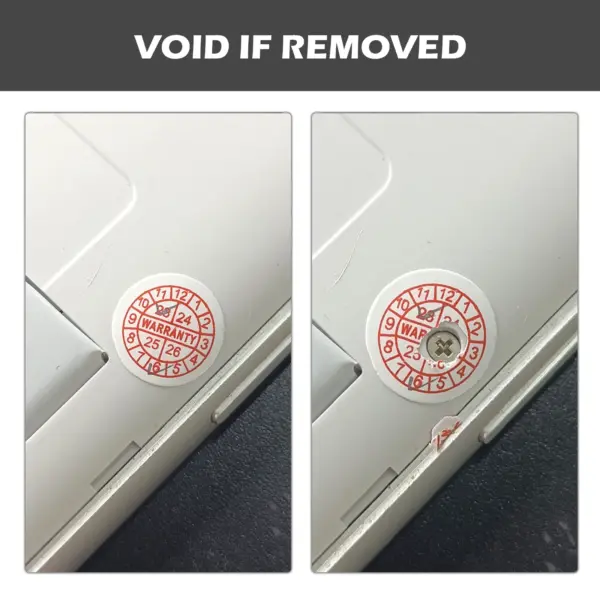 Red Circular Warranty Void Stickers 360/540pcs - Image 3