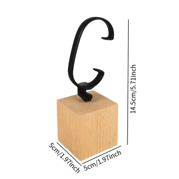 Elegant Wooden Watch Display Stand with Base - Image 7