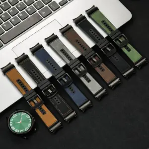 22mm Leather & Silicone Band for Samsung Galaxy Watch 6/5 20 S96405c5a71f34340b103c08ea8445a13Q