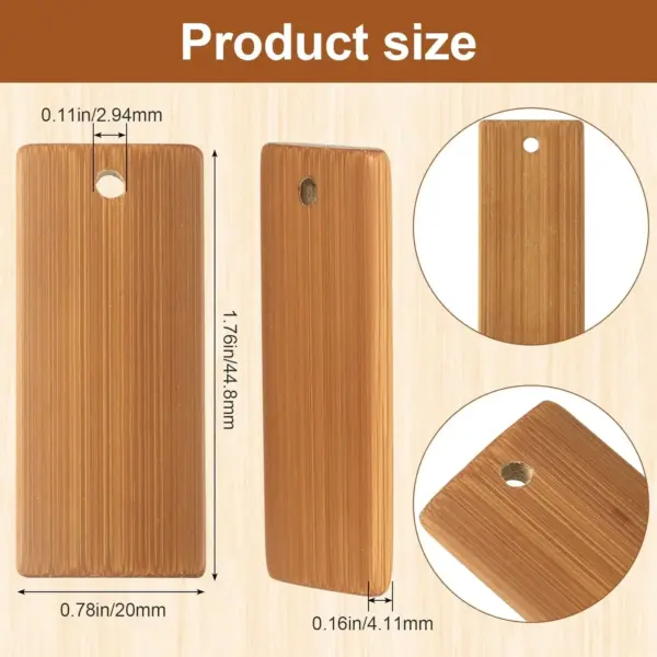 50Pcs Bamboo Blank Tags for DIY Projects - Image 2