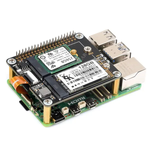 Raspberry Pi 5 PCIe Dual SSD Adapter Board - Image 5