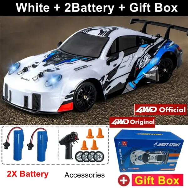 4WD RC Drift Car with LED Lights and Remote - Image 21