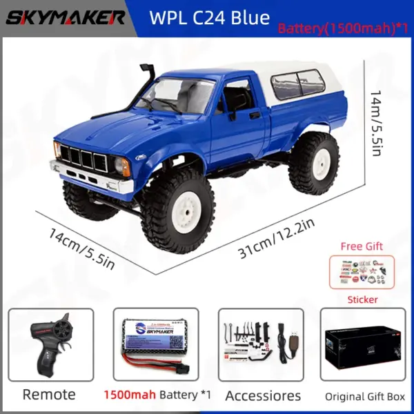 WPL C24-1 1:16 RC 4WD Rock Crawler - Image 13