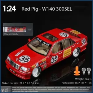 Red Pig 1/24 Alloy Car Model Ornament 14 S978c3f89917b4c2ca841b32c5371fad4K 2