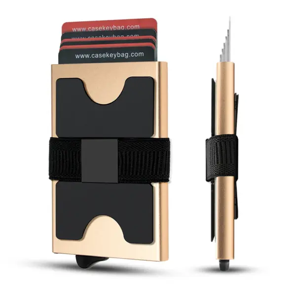 Slim RFID Blocking Pop Up Card Holder Wallet - Image 9