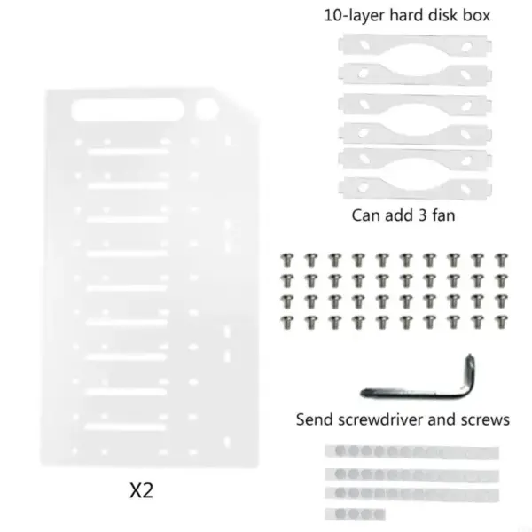 Multi-Layer Hard Drive Storage Rack with Fan Space - Image 10