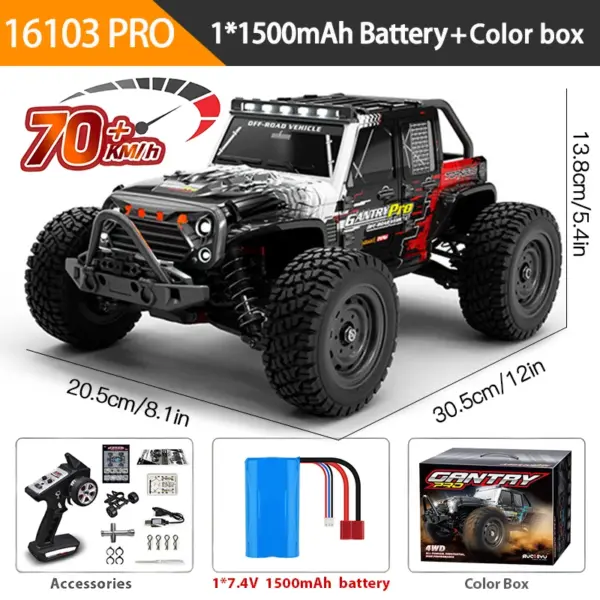 16102PRO Brushless 4WD RC Car 70KM/H - Image 7