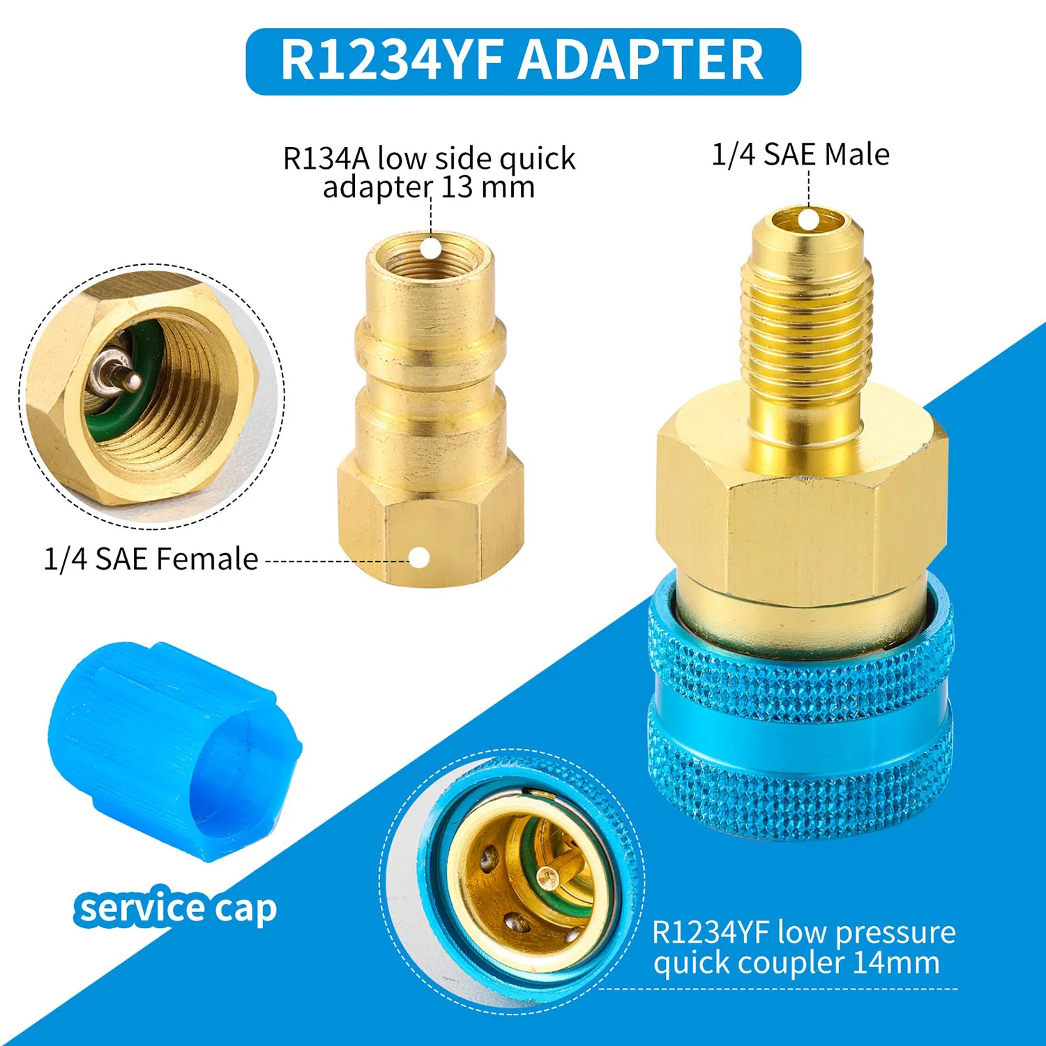 R1234YF to R134A Refrigerant Adapter Kit 3 R1234YF to R134A Refrigerant Adapter Kit - Image 3