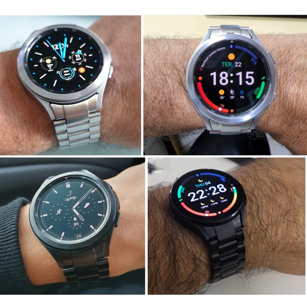 Stainless Steel No Gaps Strap for Galaxy Watch 4 Stainless Steel No Gaps Strap for Galaxy Watch - Image 4