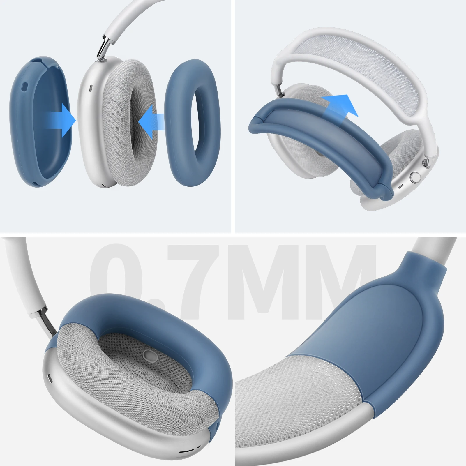 Smart Case for AirPods Max Headphones with Silicone Covers 3 Smart Case for AirPods Max Headphones with Silicone Covers - Image 3