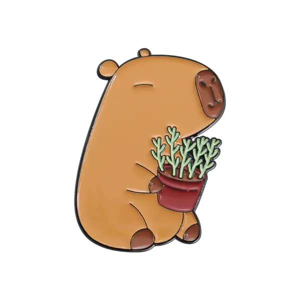 Cute Animal Capybara Enamel Pin Badge - Image 7