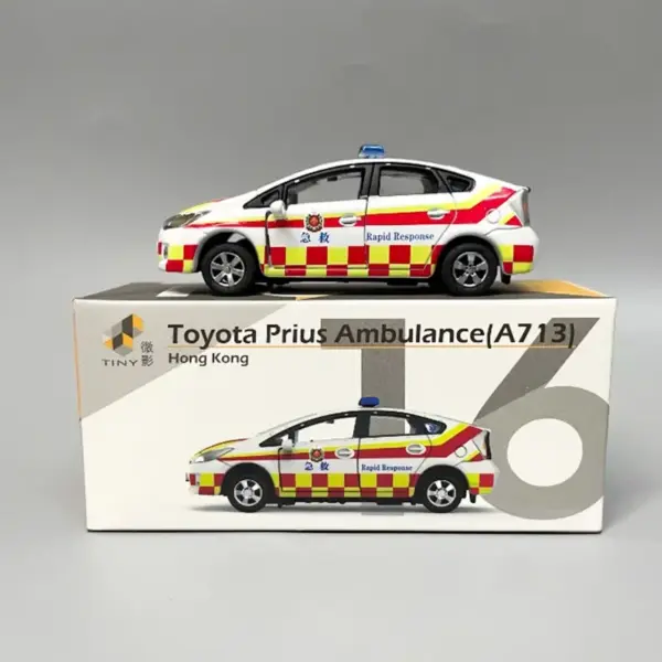 Hong Kong TINY 1:64 Prius & Ambulance Alloy Models - Image 9