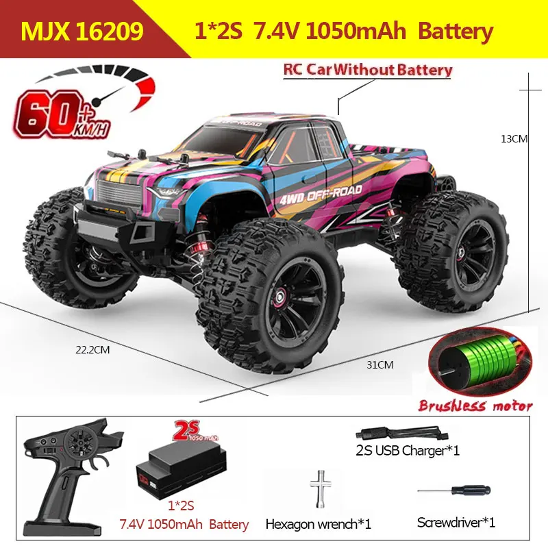 Brushless 1/16 RC Racing Car Model MJX 16207 10 Brushless 1/16 RC Racing Car Model MJX 16207 - Image 10