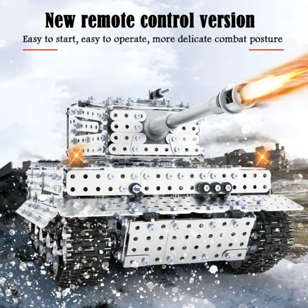 Remote Control Metal Block Tank Model Kit - Image 2