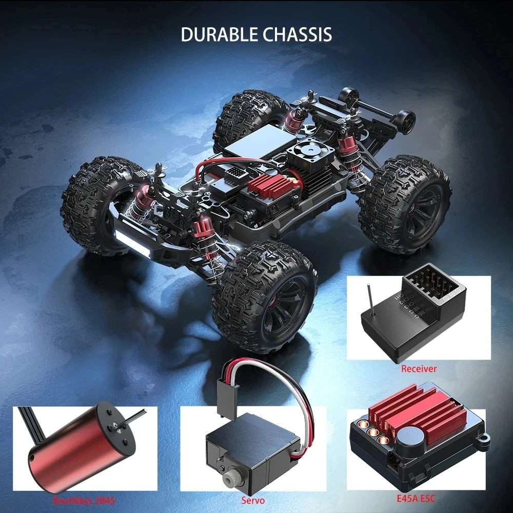 Brushless 1/16 RC Racing Car Model MJX 16207 3 Brushless 1/16 RC Racing Car Model MJX 16207 - Image 3