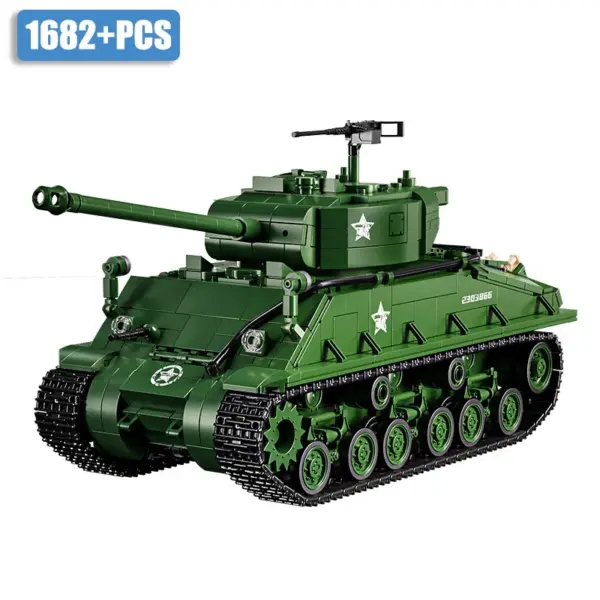 WW2 M4 Sherman Tank Building Blocks Set - Image 7