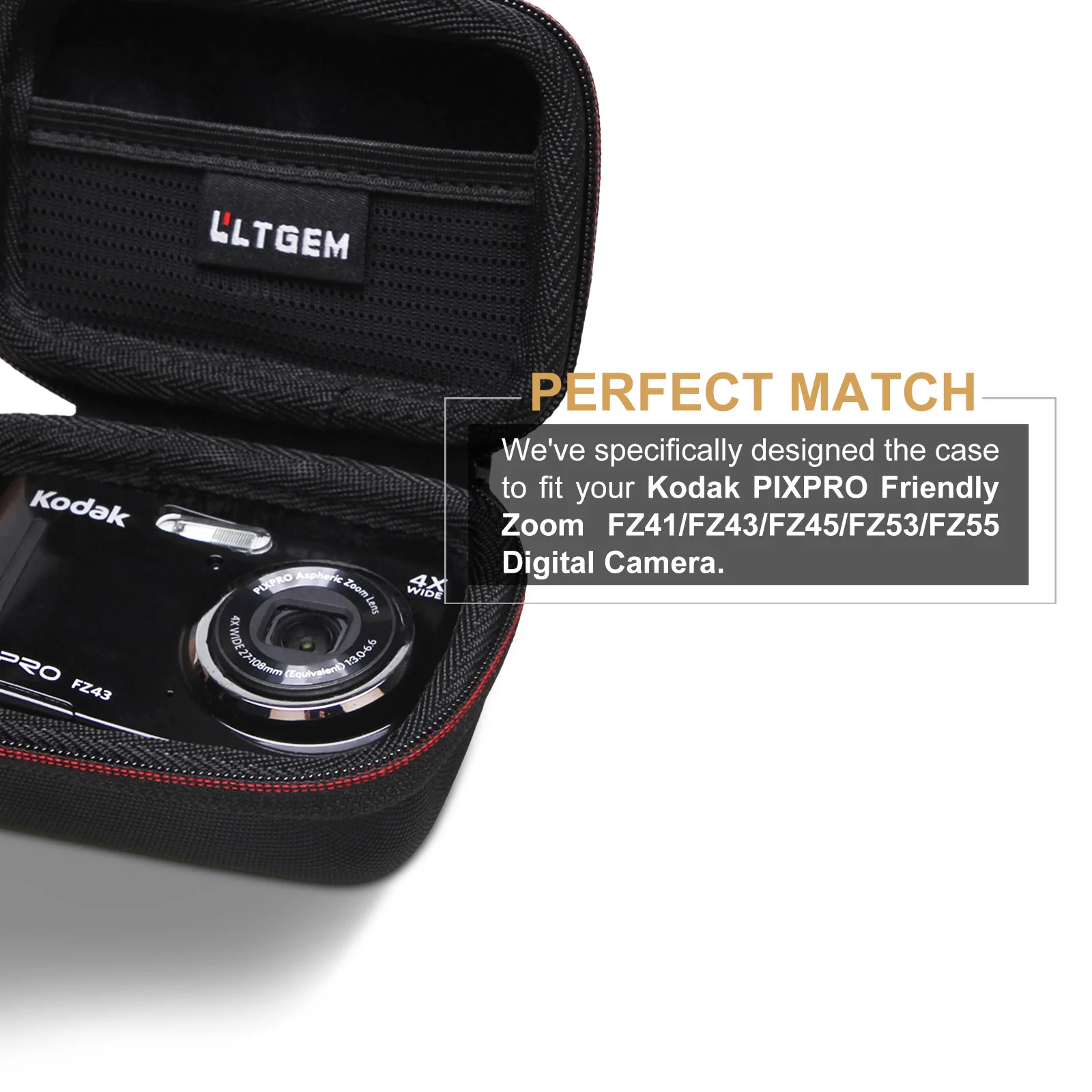 Hard EVA Case for Kodak PIXPRO FZ43 Camera 3 Hard EVA Case for Kodak PIXPRO FZ43 Camera - Image 3