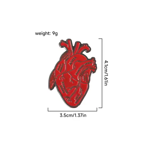 Heart Liver Lung Brain Enamel Pins for Medical Enthusiasts - Image 2