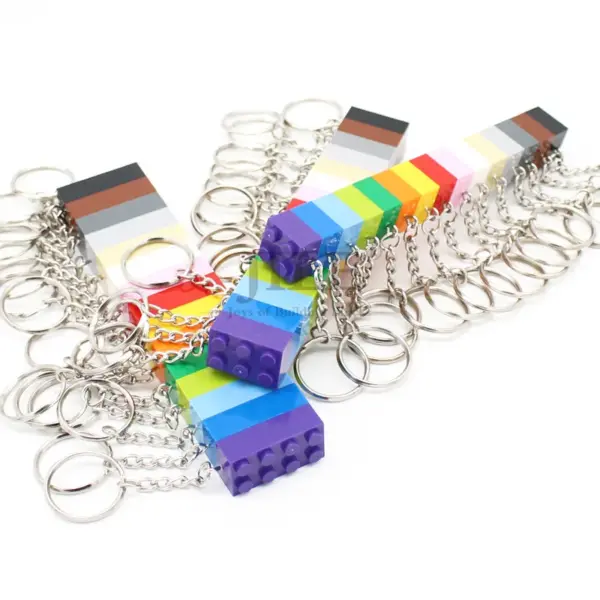 Rainbow Colors DIY Keychain Building Blocks Kit - Image 3