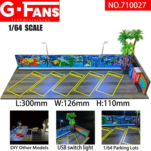 1/64 Scale Car Garage Diorama Display Model - Image 7