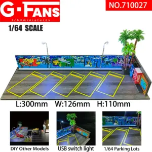 1/64 Scale Car Garage Diorama Model 62 S9b6752bf59fe449d9b617cd06fa0a172m 6