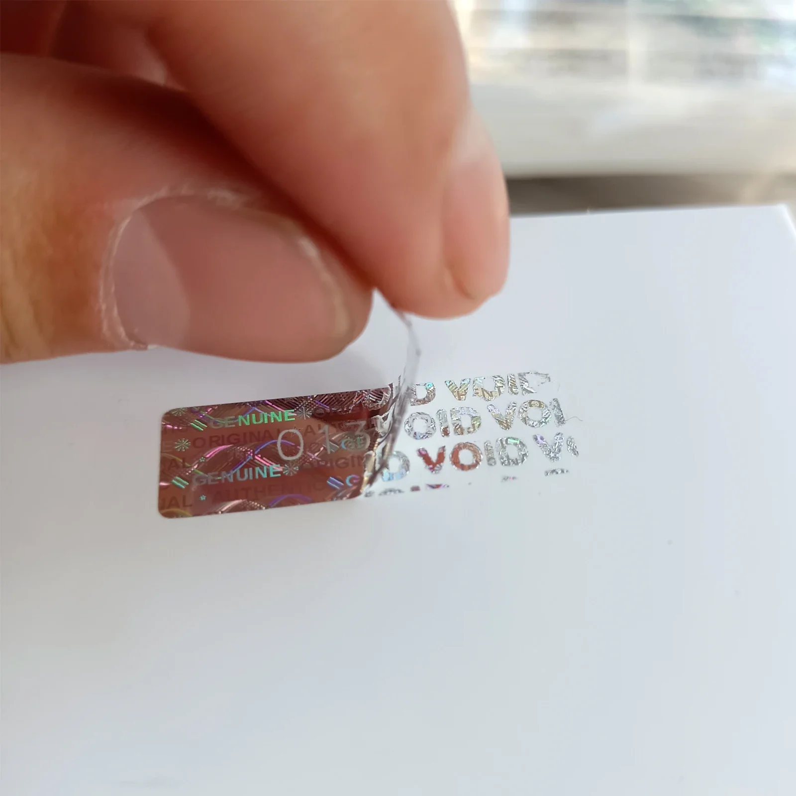 Holographic Security Sealing Stickers 1x3 cm 6 Holographic Security Sealing Stickers 1x3 cm - Image 6