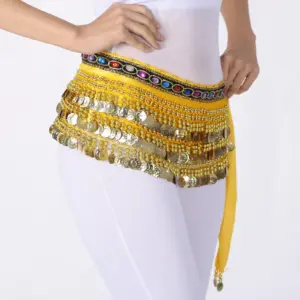 Elegant Velvet Belly Dance Coin Belt with Rhinestones 40 S9c23289bd0924d11a58584d9096fcdce6 1