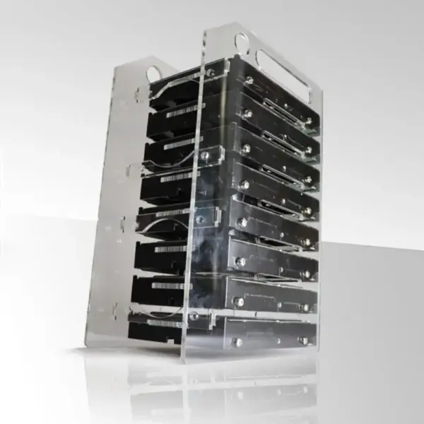 Multi-Layer Hard Drive Storage Rack with Fan Space - Image 3