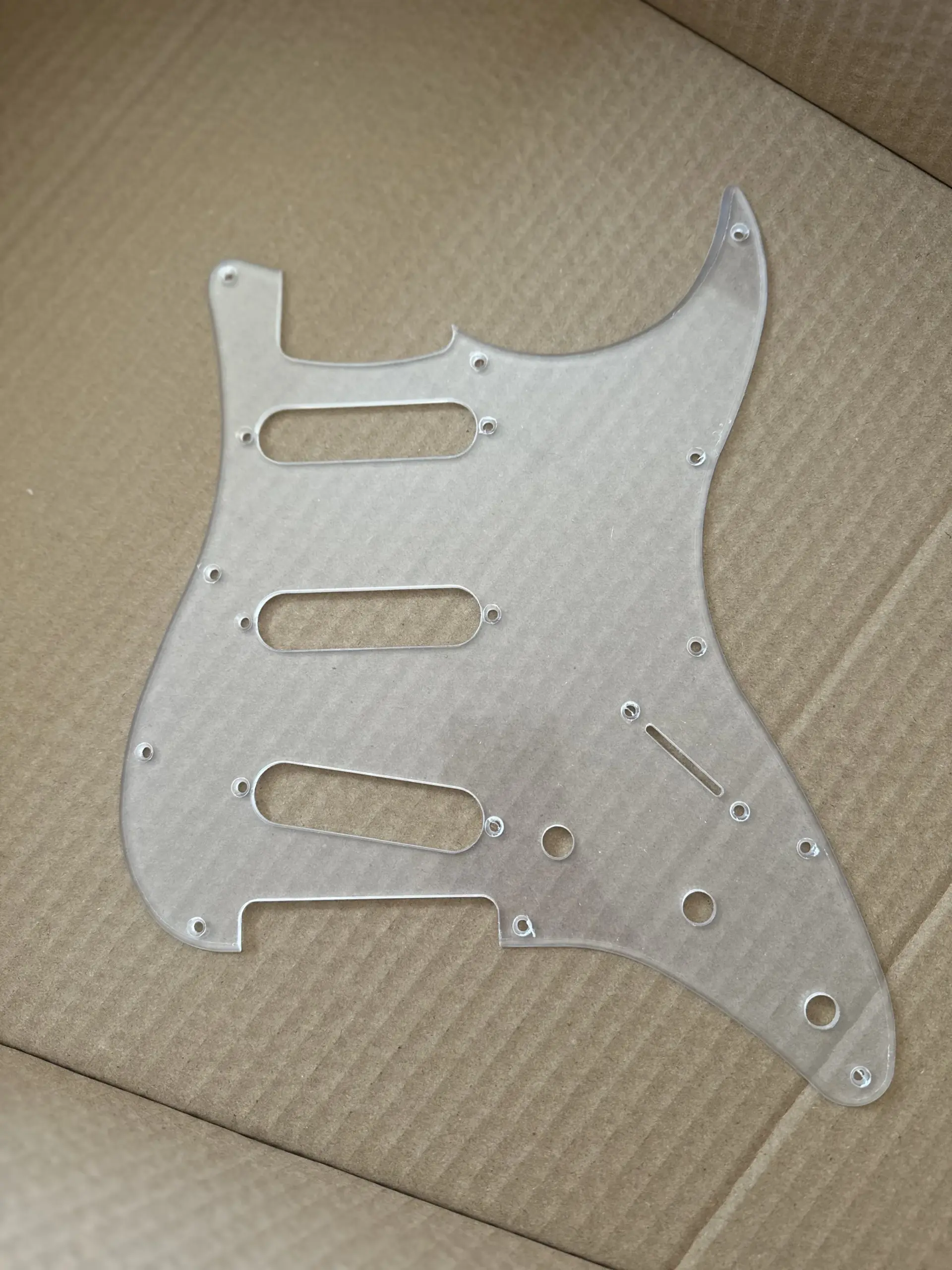 Transparent Electric Guitar Pickguard SSS 3 Ply 4 Transparent Electric Guitar Pickguard SSS 3 Ply - Image 4