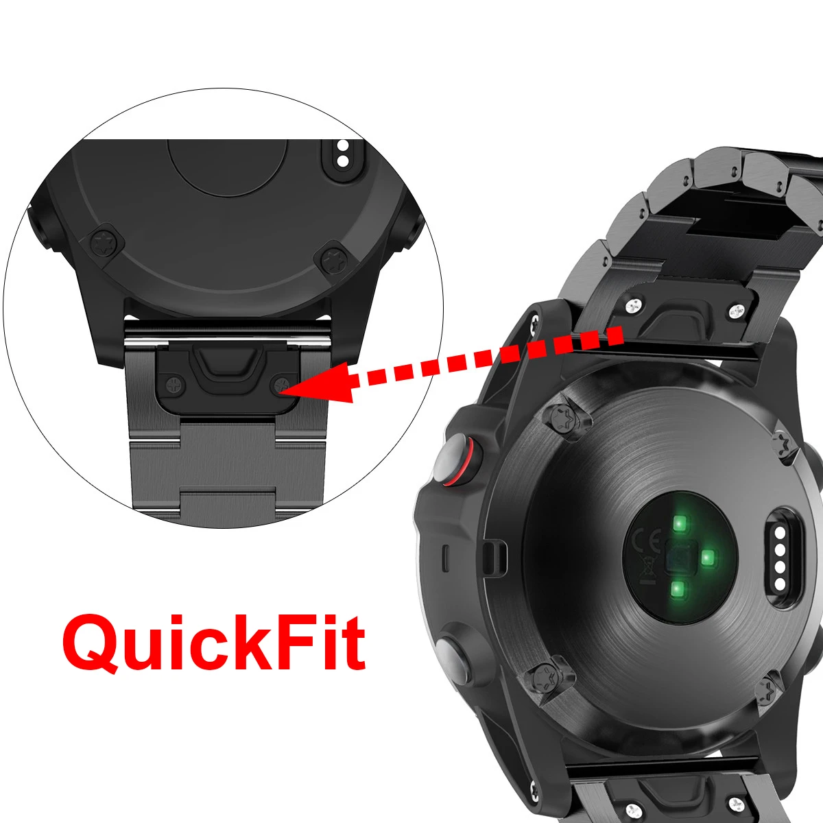 Titanium QuickFit Strap for Garmin Watches 4 Titanium QuickFit Strap for Garmin Watches - Image 4