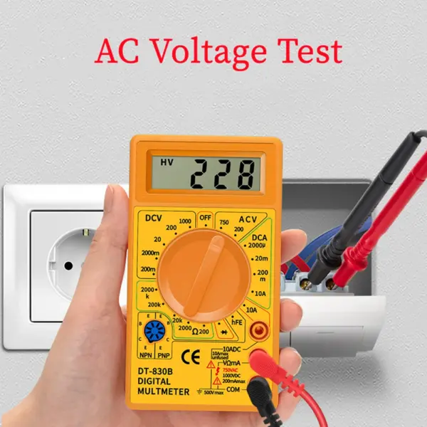 DT830B Digital Multimeter for Precise Voltage and Current Testing - Image 4