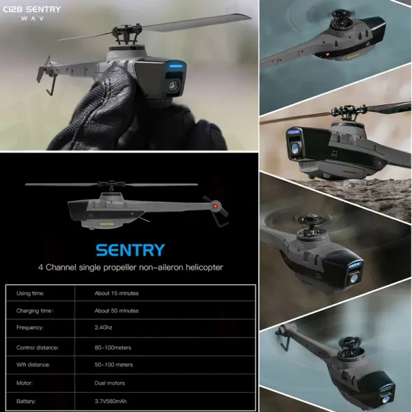C127AI C127 C128 RC Helicopter with Camera - Image 4
