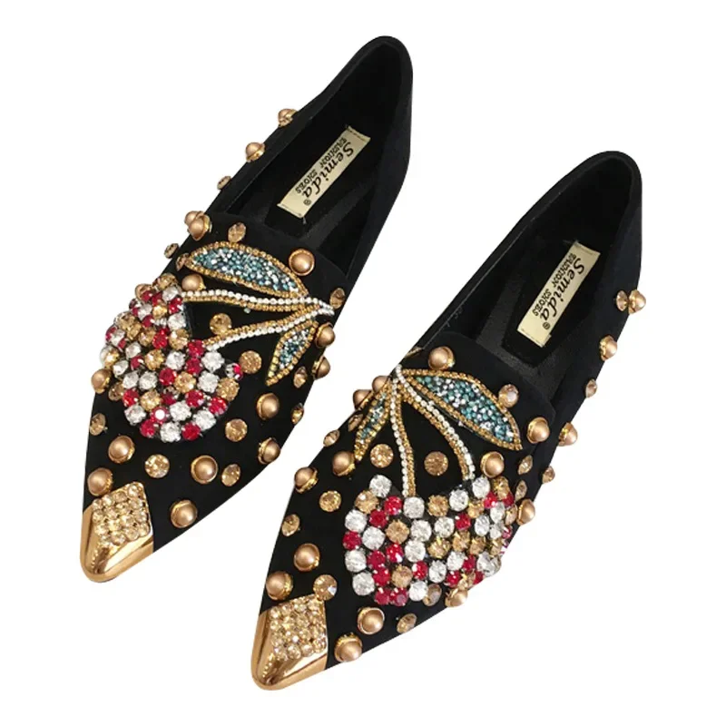Elegant Pointed Toe Women Flats with Rhinestones 5 Elegant Pointed Toe Women Flats with Rhinestones - Image 5
