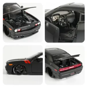Maisto 1:24 Black Dodge Challenger Model Car 10 S9ec0f418bbb148e4ab207e0feea79d83C