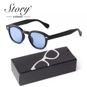 Gradient Blue Round Sunglasses for Adults S22728 38 S9ec8136b8a804e7bb29036c9019fdbb3u