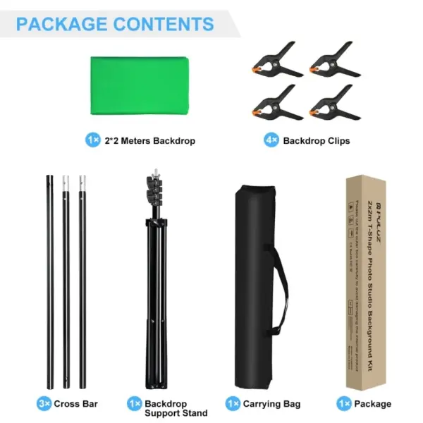2x2m Green Screen Photo Studio Setup Kit - Image 7