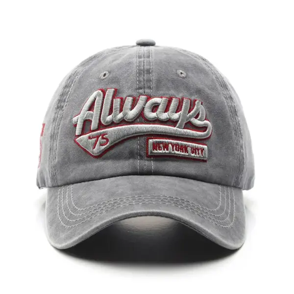 Summer Unisex Cotton Baseball Cap with Letter Embroidery - Image 3