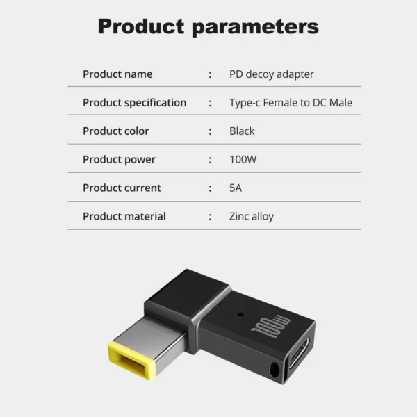 USB C to Square Tip Adapter for Lenovo - Image 6